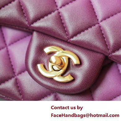 Chanel Gradient Lambskin  &  Gold-Tone Metal Small Classic Flap Handbag Purple 2025